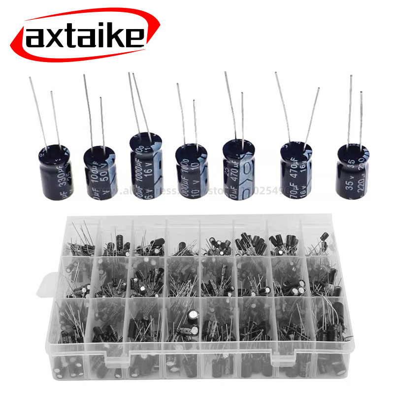 Capacitor Kit Assortment - 120/200/500pcs Radial Capacitors Set 12 15