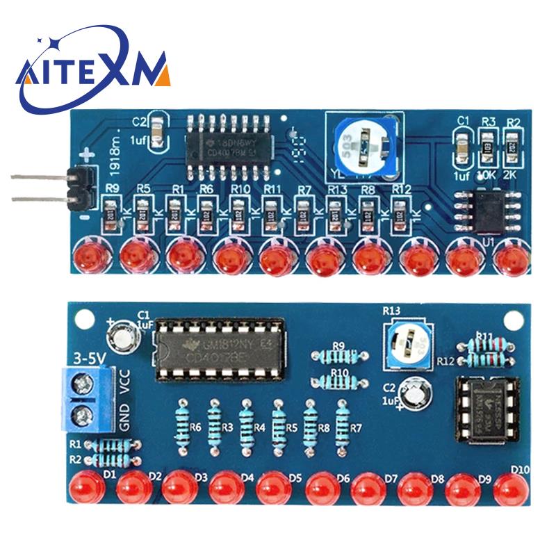 Diy Electronics Learning Kit - Smart Electronics Kits Ne555+CD4017 Light Water