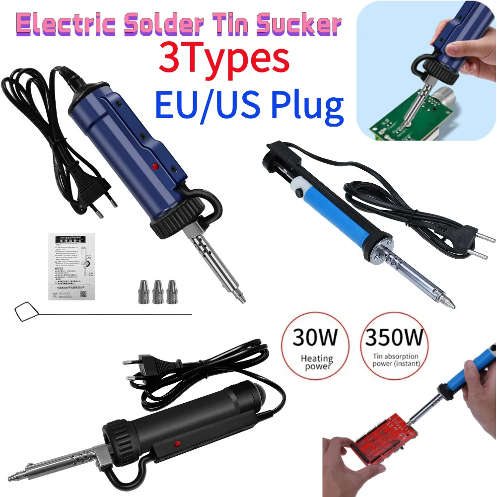 Desoldering Pump Solder - BBT-580 Automatic Tin Sucker With 3