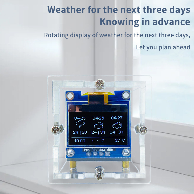 ESP8266 Mini Weather Clock Kit - Diy Electronics Soldering Kit review and price