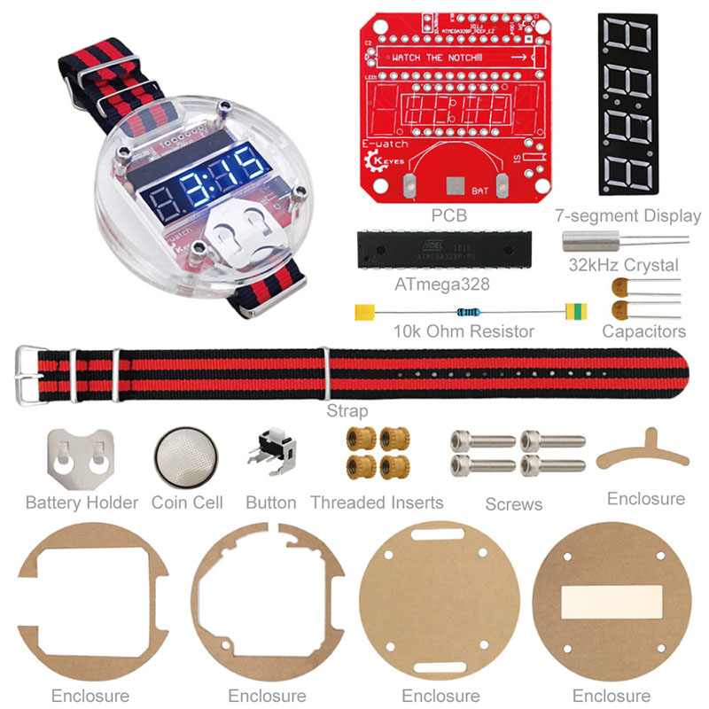 Single Chip LED Kit Clock DIY  - Learn Diy Electronics review and price