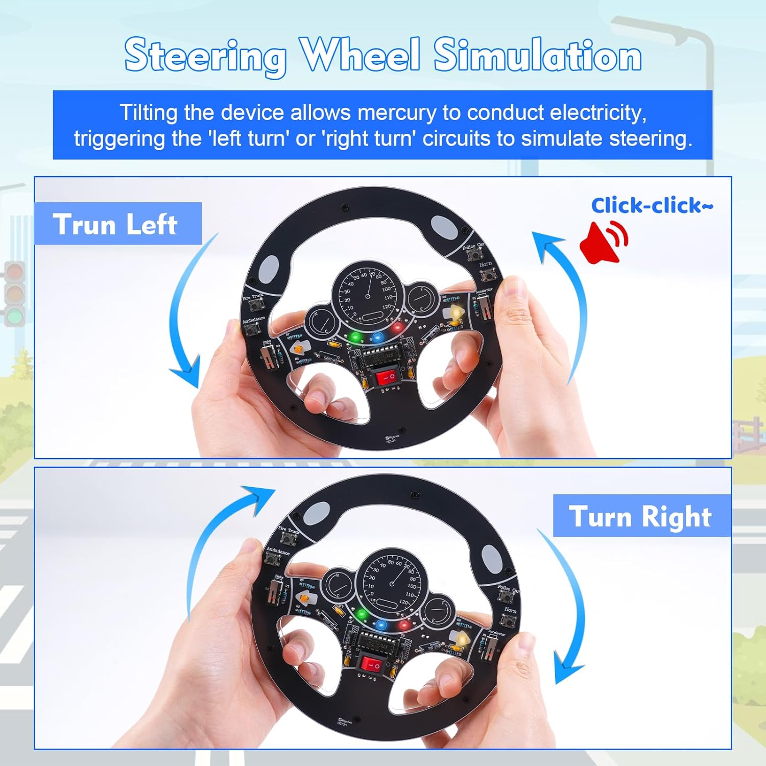 Car Steering Wheel DIY Solderi - Diy Electronics Kits For Adults review and price