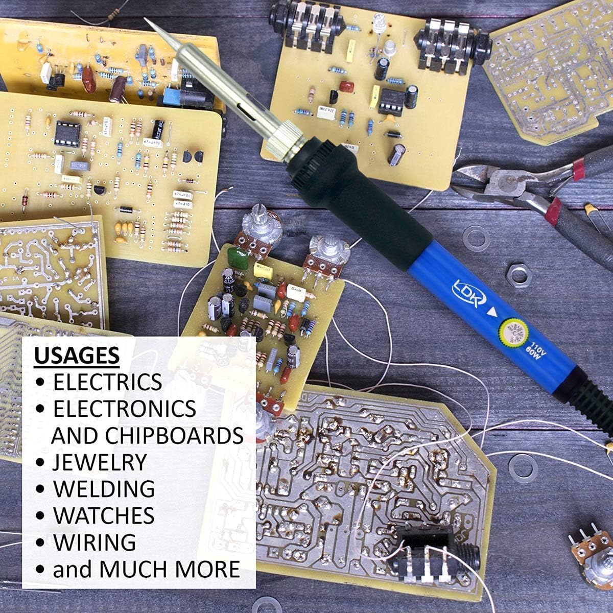 Soldering Iron Kit 60W with Ad - Desoldering Pump Solder review and price