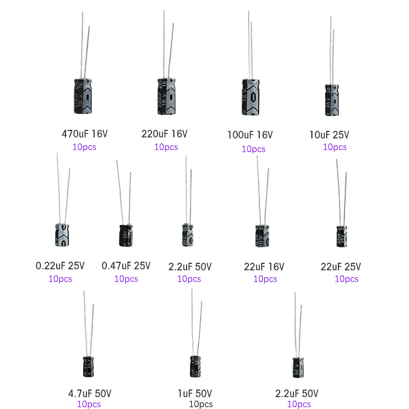 120Pcs 12 Kinds Electrolytic C - Capacitor Kit Assortment review and price