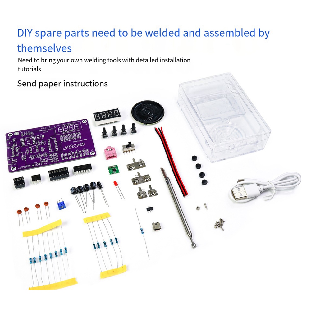A72Z New HU-017B DIY FM Radio  - Diy Electronics Soldering Kit review and price