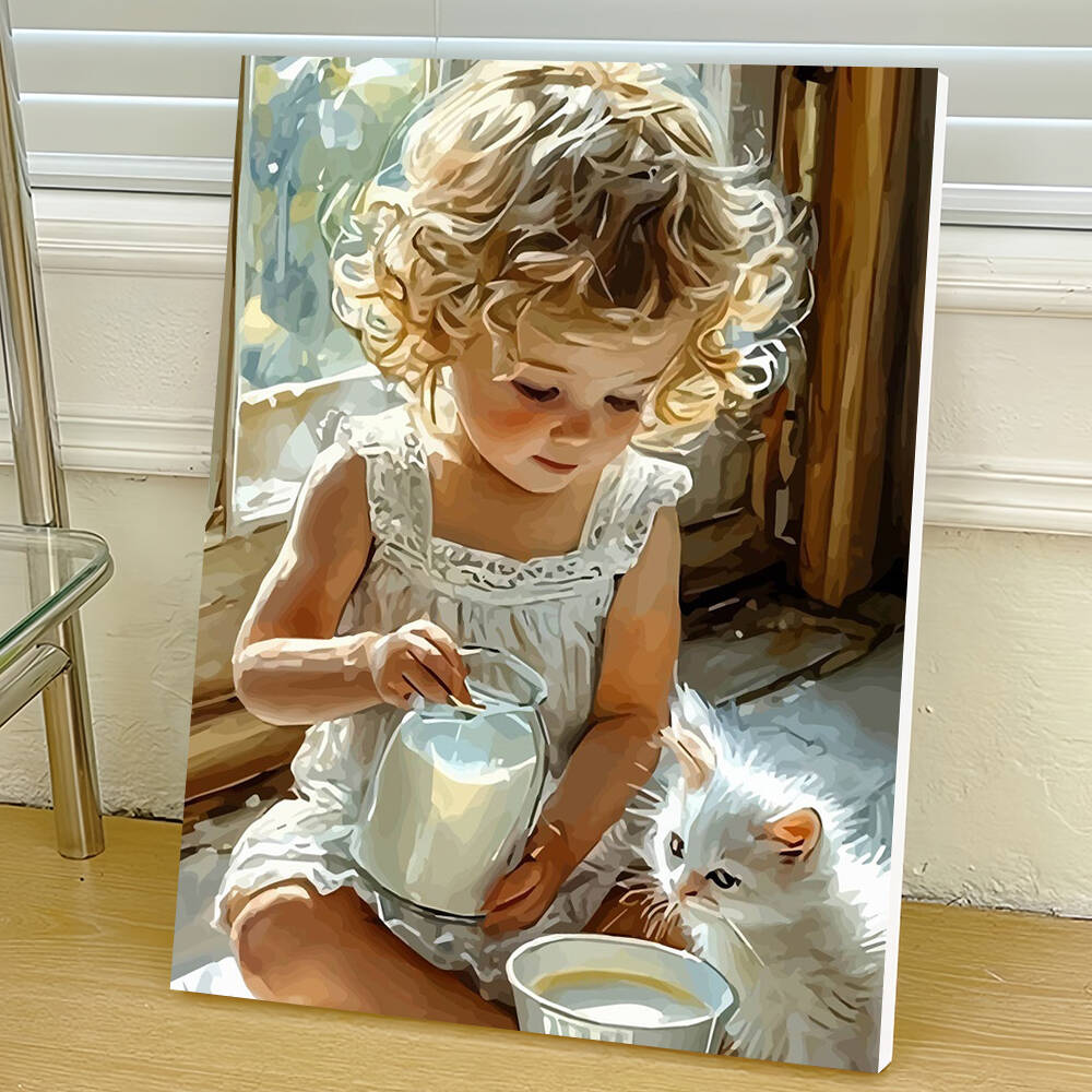 Digital Oil Painting Girl Milk - Diy Elektronik review and price