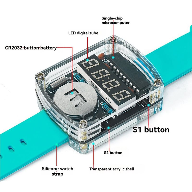 2X DIY Watch LED Watch Electro - Diy Electronics Learning Kit review and price