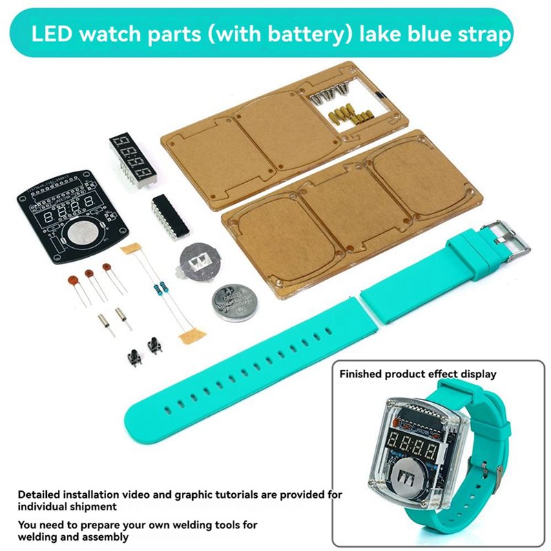 2X DIY Watch LED Watch Electro - Diy Electronics Learning Kit review and price