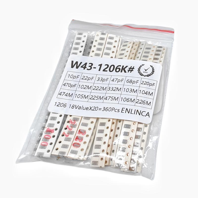 360PCS SMD Capacitor Kit 0603  - Capacitor Kit Assortment review and price