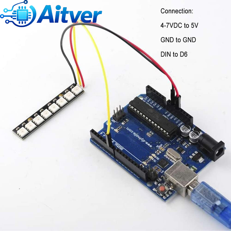 WS2812B 8Bit RGB LED Module 5V - Diy Electronics Address review and price