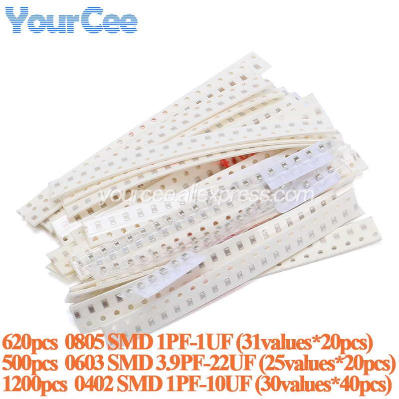 500pcs-1200pcs 0805 0603 0402  - Capacitor Kit Assortment review and price