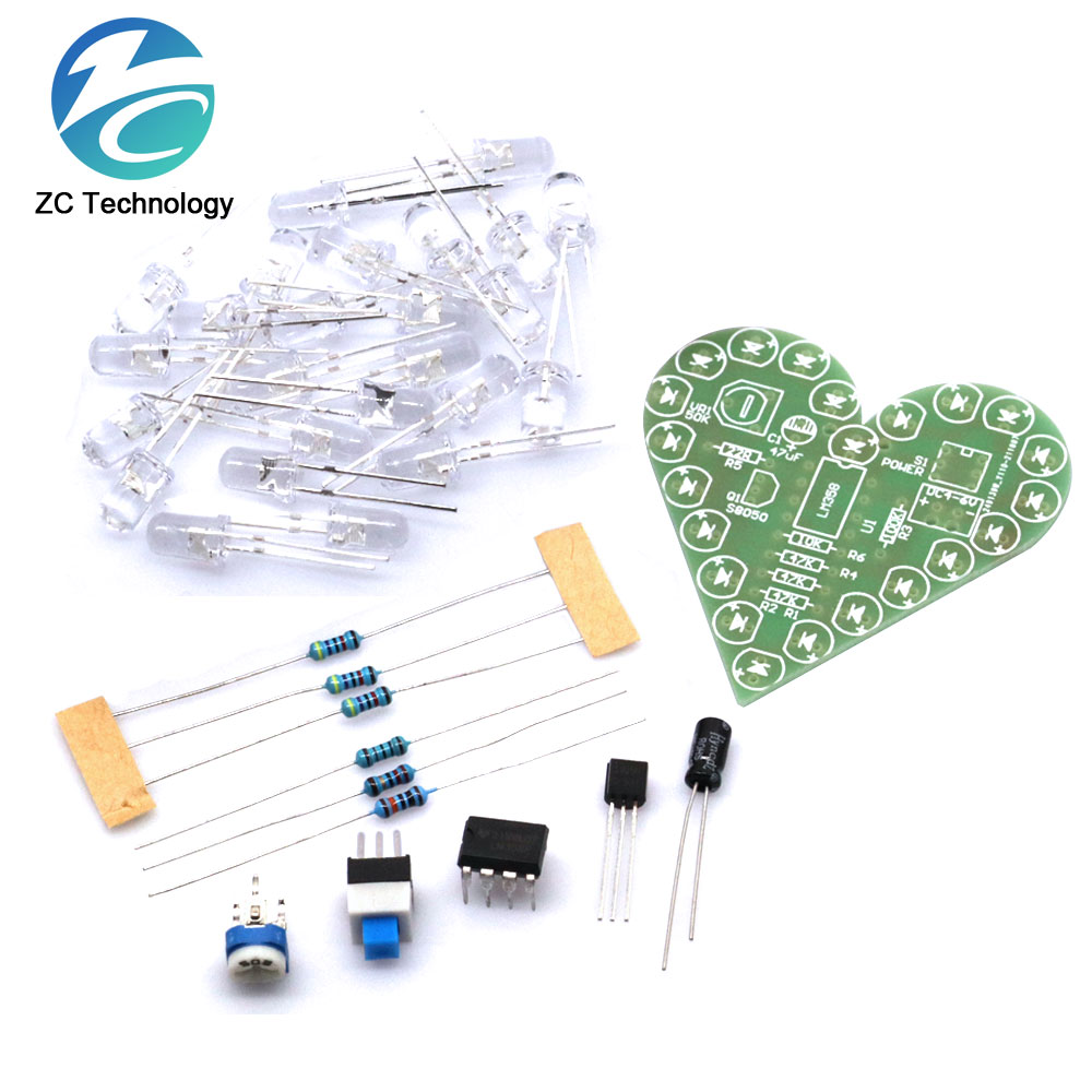 DIY Kit Heart Shape Breathing  - Diy Electronics Learning Kit review and price