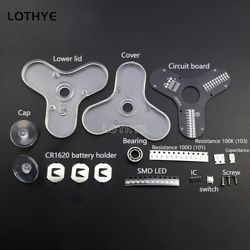 LED Fidget Spinner Manufacture - Diy Electronics Soldering Kit review and price