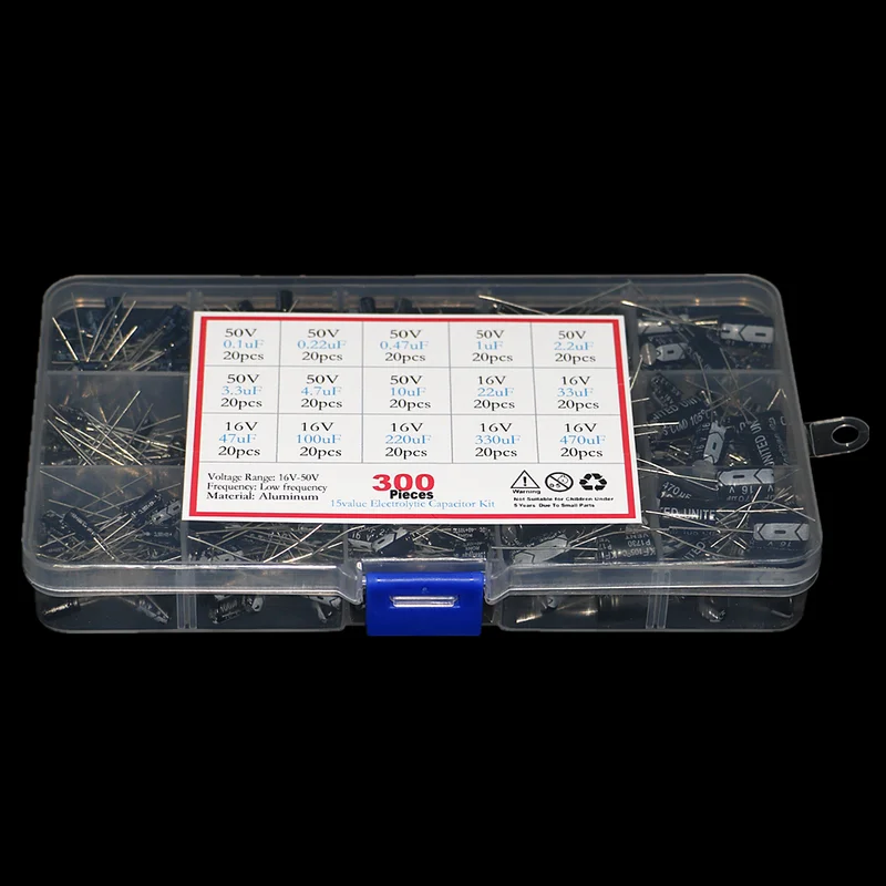 300pcs 15 types 16V 50V 0.1uf- - Capacitor Kit Assortment review and price