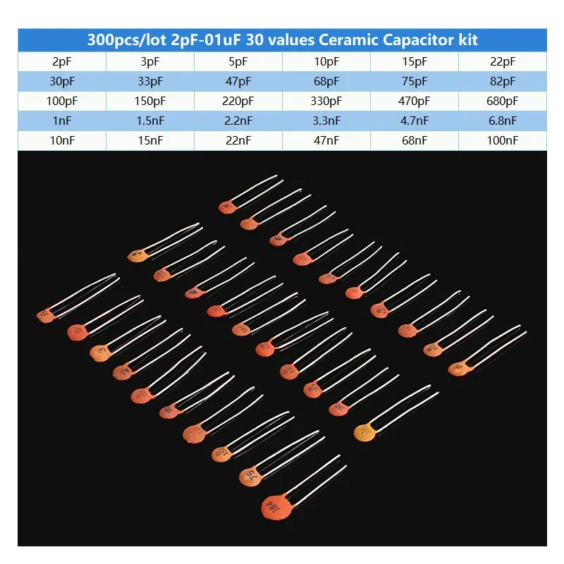 300pcs/960pcs Ceramic Capacito - Capacitor Kit Assortment review and price
