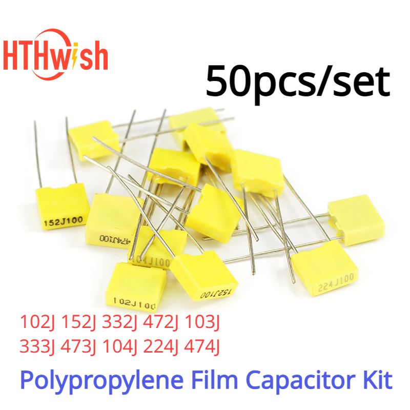 50PCS 102J~474J Polypropylene  - Capacitor Kit Assortment review and price